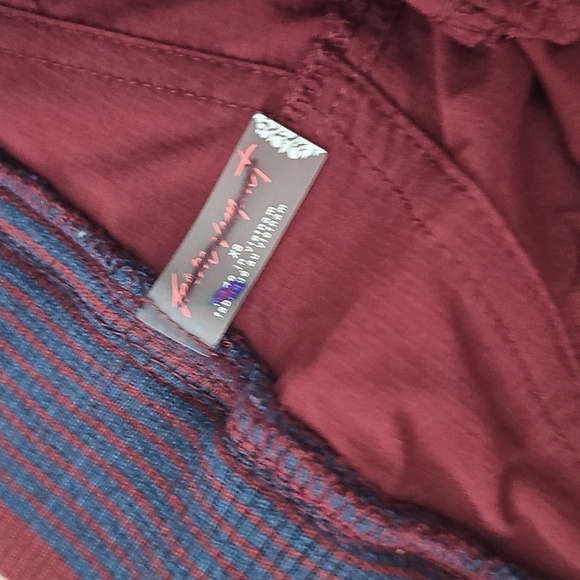 Free People Burgundy Track Pants - Picture 6 of 8